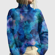 Women's Solid Knit Turtleneck Sweater