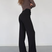 Women's Solid Wide-Leg Trousers