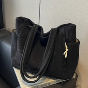 Women's Ribbed Leather Tote Bag