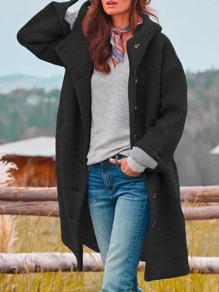 Women's Solid Wool Coat