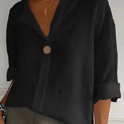 Women's Solid Linen Relaxed Top