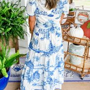 Women's Toile Cotton Maxi Dress