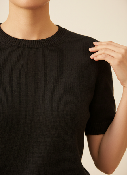 Women's Cotton Knit Short Sleeve Top