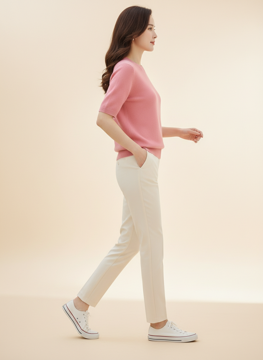 Women's Cotton Knit Short Sleeve Top