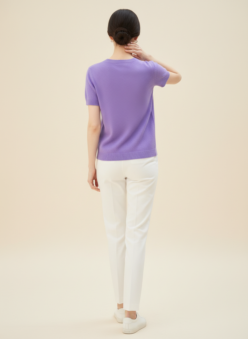 Women's Cotton Knit Short Sleeve Top