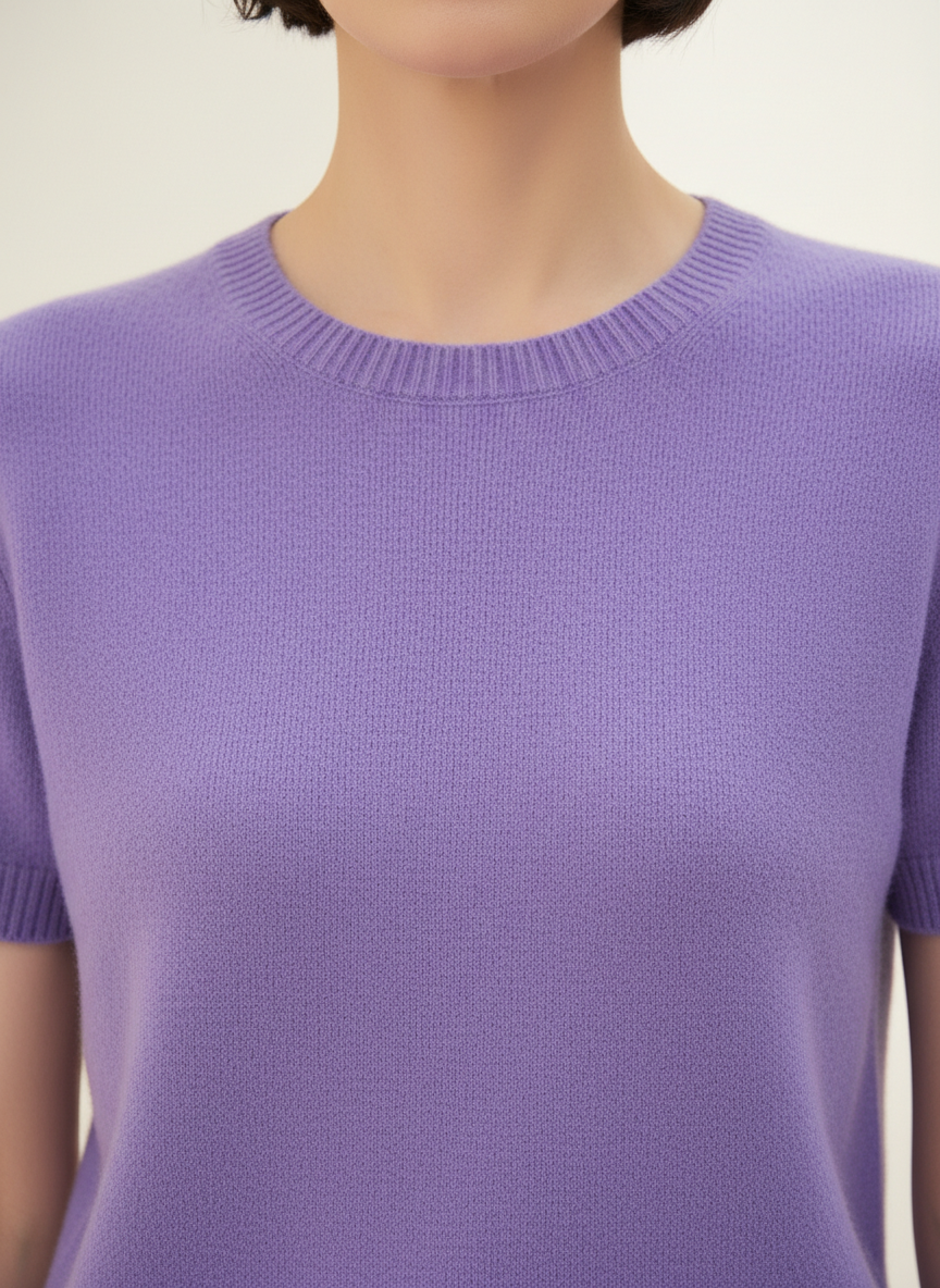Women's Cotton Knit Short Sleeve Top