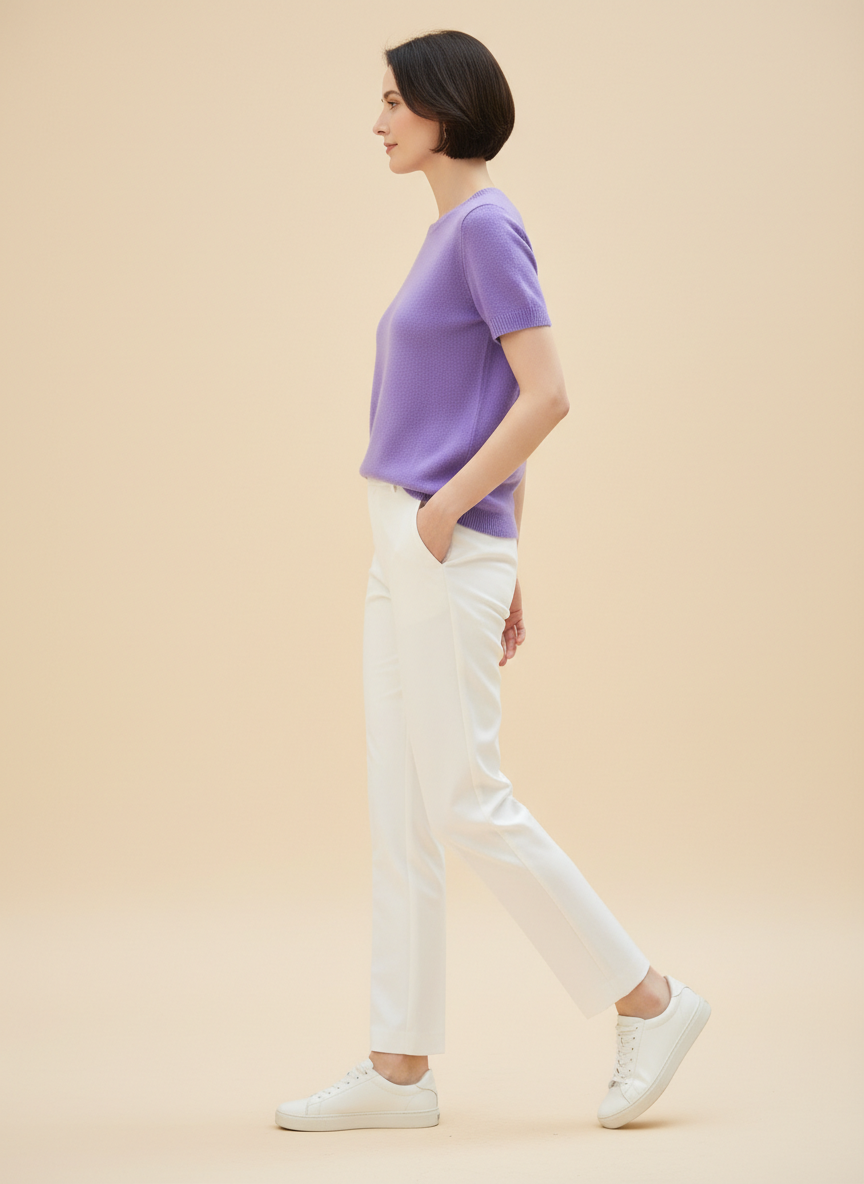 Women's Cotton Knit Short Sleeve Top