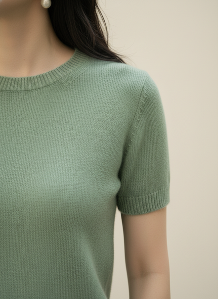 Women's Cotton Knit Short Sleeve Top