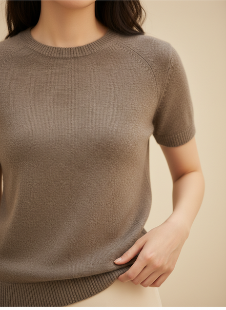 Women's Cotton Knit Short Sleeve Top