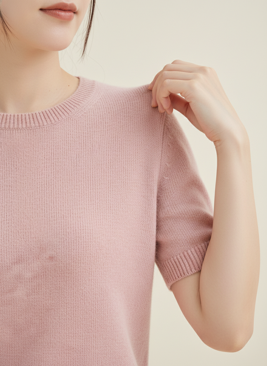 Women's Cotton Knit Short Sleeve Top