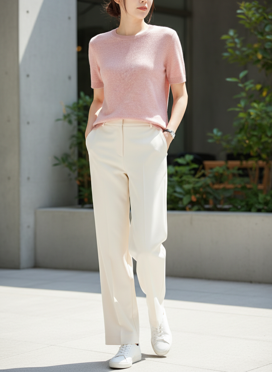 Women's Cotton Knit Short Sleeve Top
