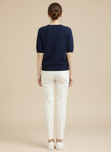 Women's Cotton Knit Short Sleeve Top