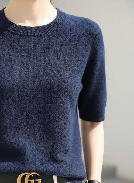 Women's Cotton Knit Short Sleeve Top