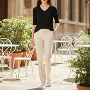 Women's V-Neck Cashmere Knit Sweater