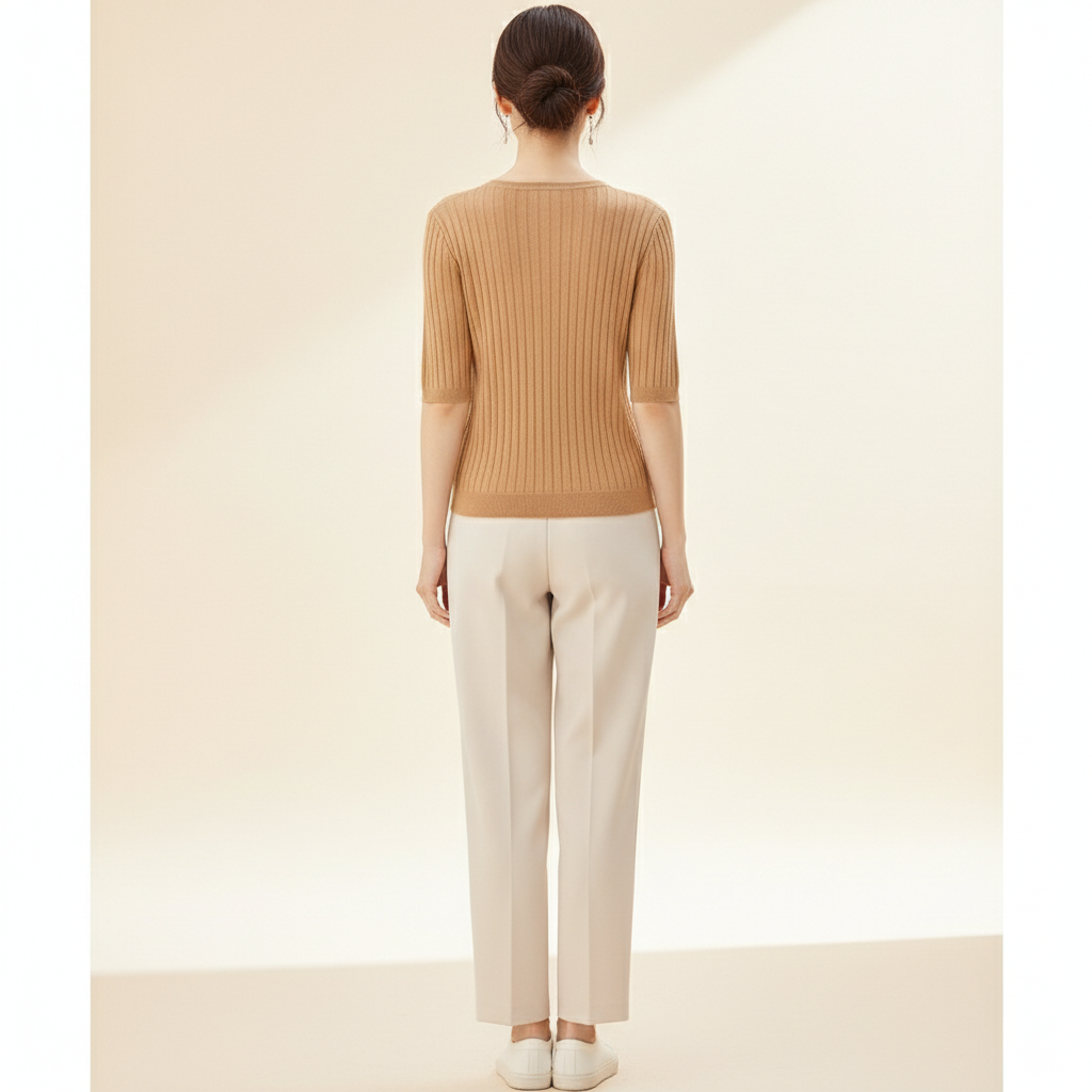 Women's V-Neck Cashmere Knit Sweater
