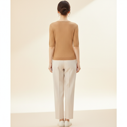 Women's V-Neck Cashmere Knit Sweater