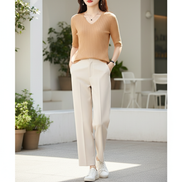 Women's V-Neck Cashmere Knit Sweater