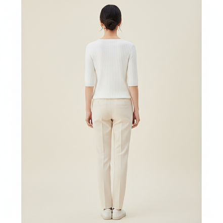 Women's V-Neck Cashmere Knit Sweater