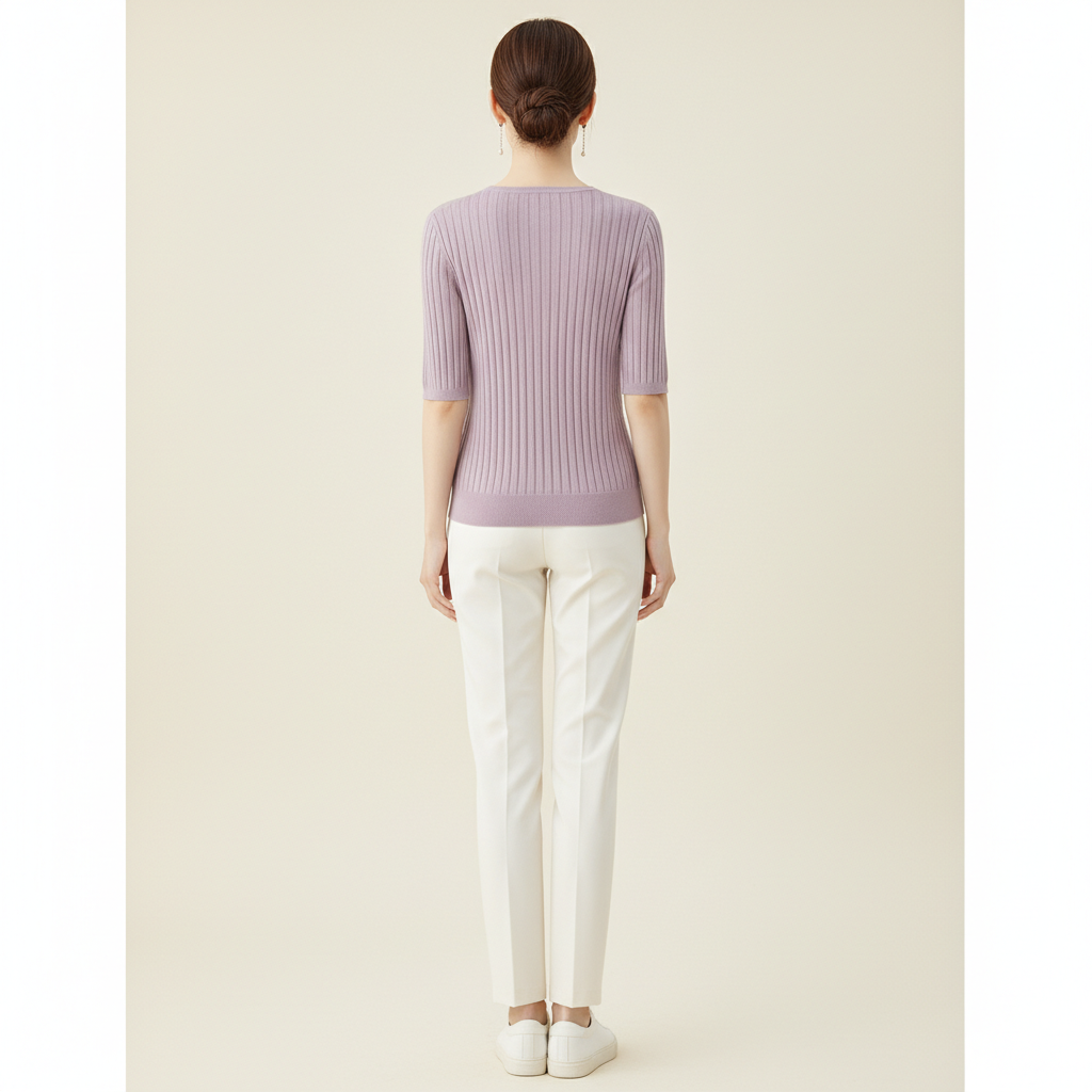 Women's V-Neck Cashmere Knit Sweater