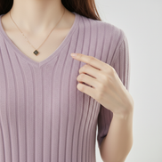 Women's V-Neck Cashmere Knit Sweater