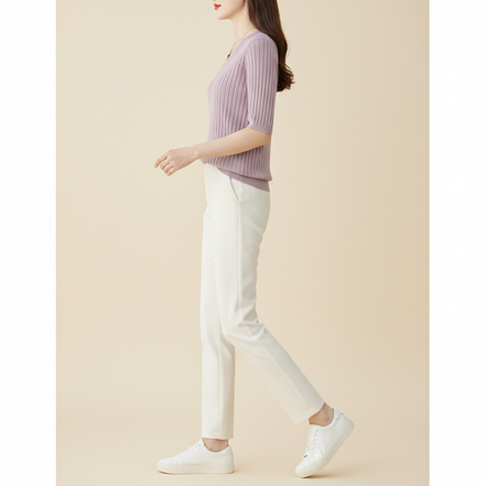 Women's V-Neck Cashmere Knit Sweater
