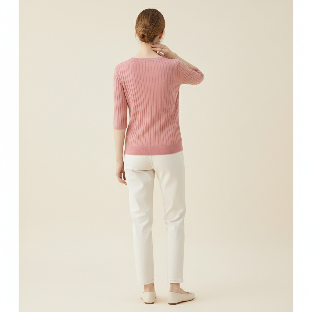 Women's V-Neck Cashmere Knit Sweater
