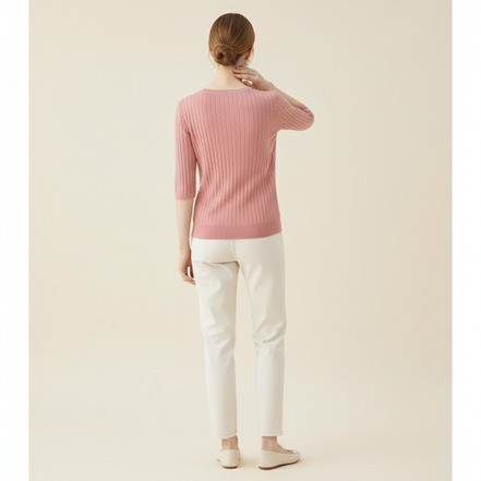 Women's V-Neck Cashmere Knit Sweater