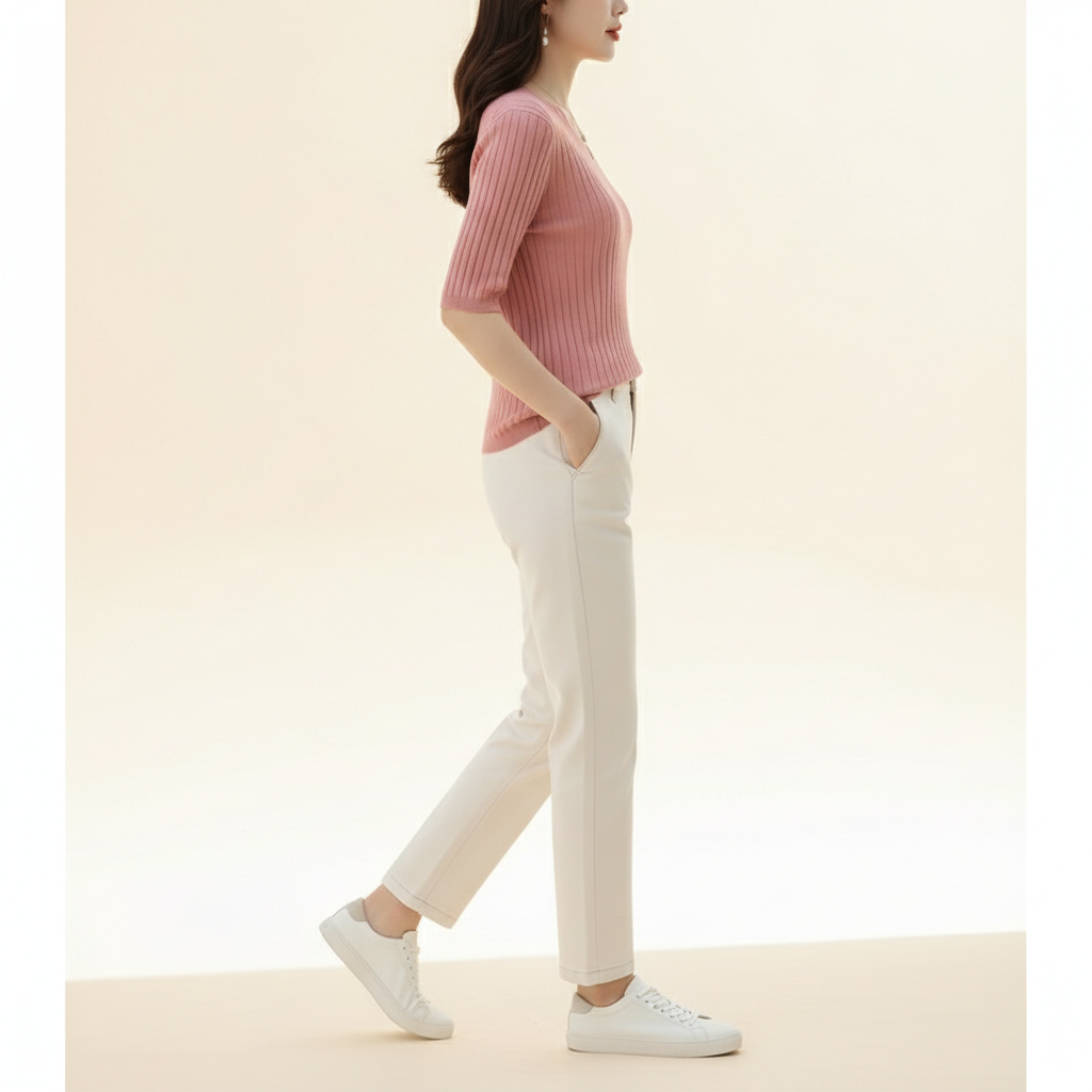 Women's V-Neck Cashmere Knit Sweater