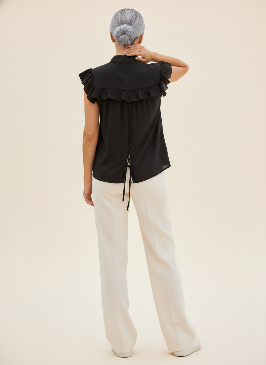 Women's Chiffon Bow Blouse