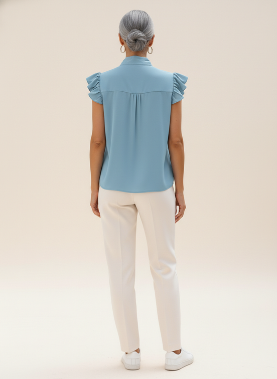 Women's Chiffon Bow Blouse