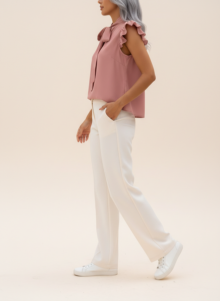 Women's Chiffon Bow Blouse