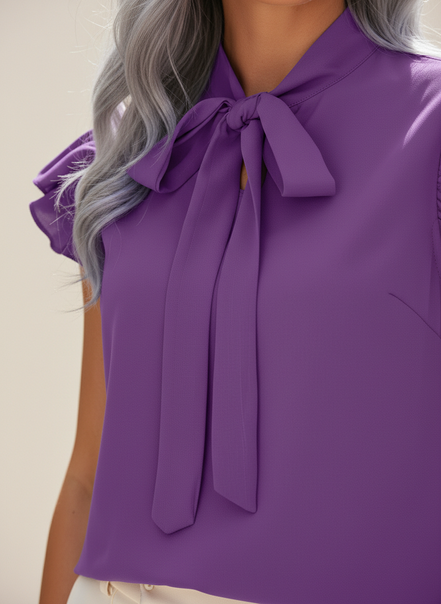 Women's Chiffon Bow Blouse