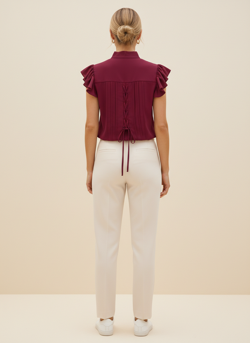 Women's Chiffon Bow Blouse
