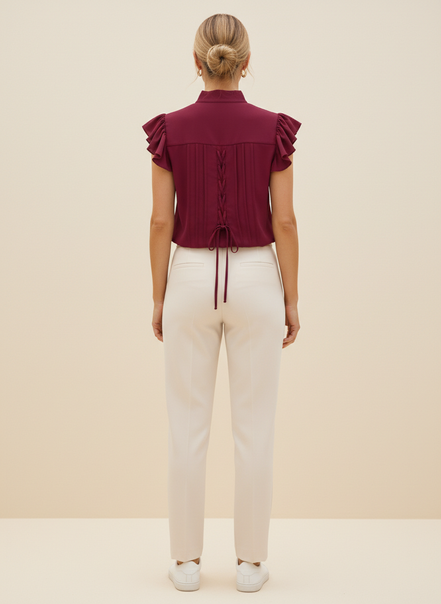 Women's Chiffon Bow Blouse