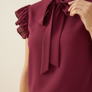 Women's Chiffon Bow Blouse
