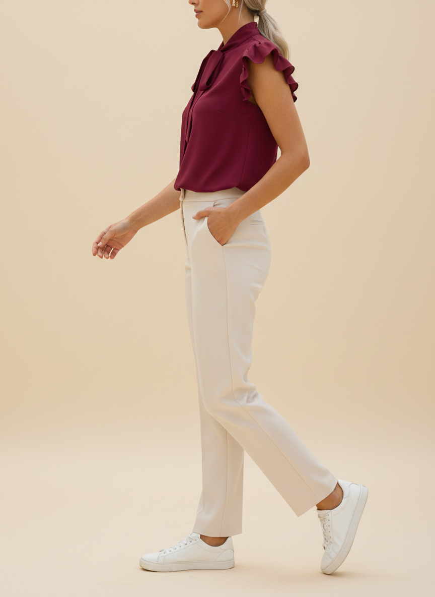 Women's Chiffon Bow Blouse