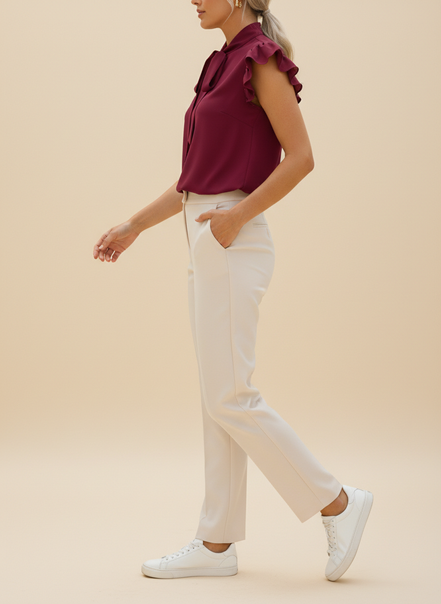 Women's Chiffon Bow Blouse