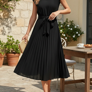 Women's Summer Pleated Midi Dress
