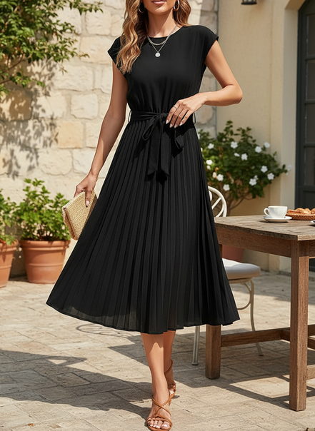 Women's Summer Pleated Midi Dress