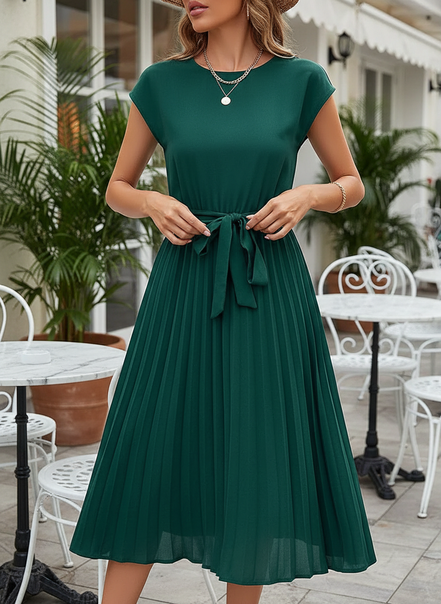 Women's Summer Pleated Midi Dress