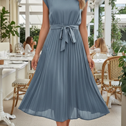 Women's Summer Pleated Midi Dress