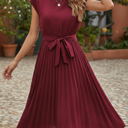 Women's Summer Pleated Midi Dress