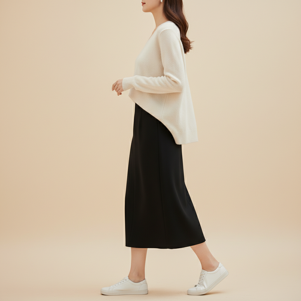 Women's Merino Wool V-Neck Sweater