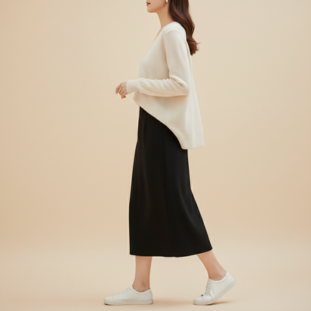 Women's Merino Wool V-Neck Sweater