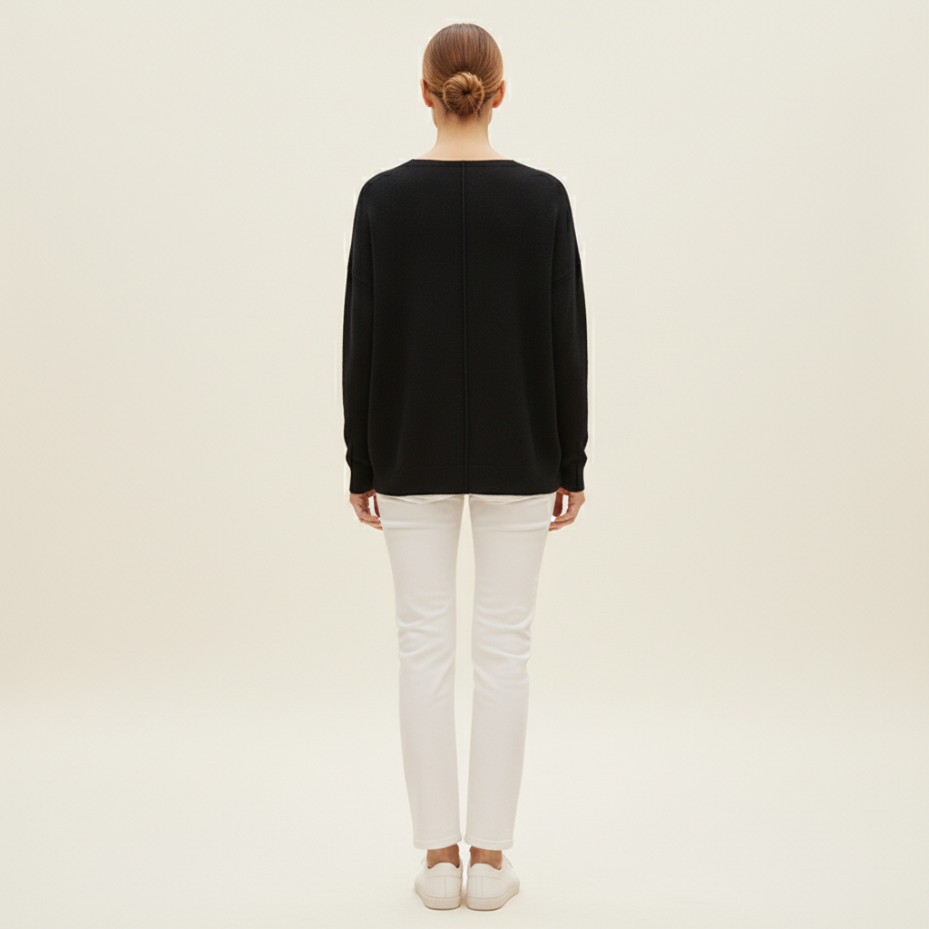 Women's Merino Wool V-Neck Sweater