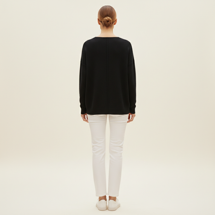 Women's Merino Wool V-Neck Sweater