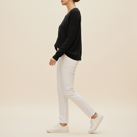 Women's Merino Wool V-Neck Sweater