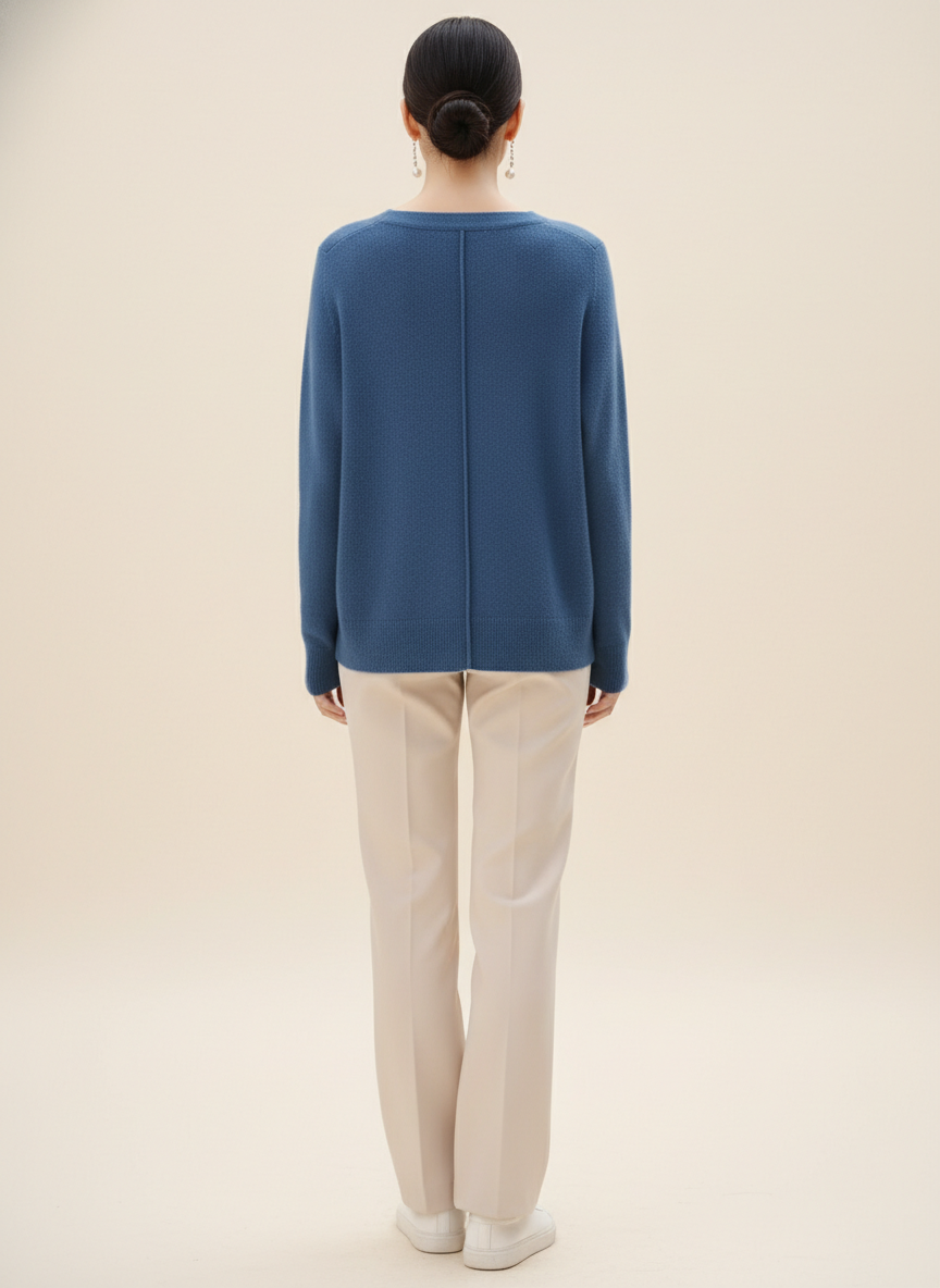 Women's Merino Wool V-Neck Sweater