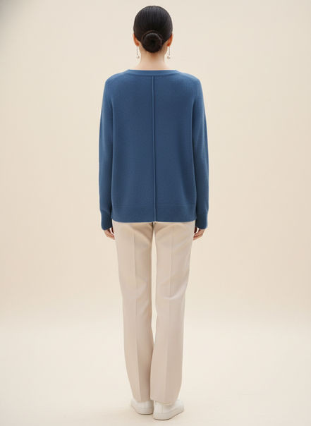 Women's Merino Wool V-Neck Sweater