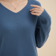 Women's Merino Wool V-Neck Sweater